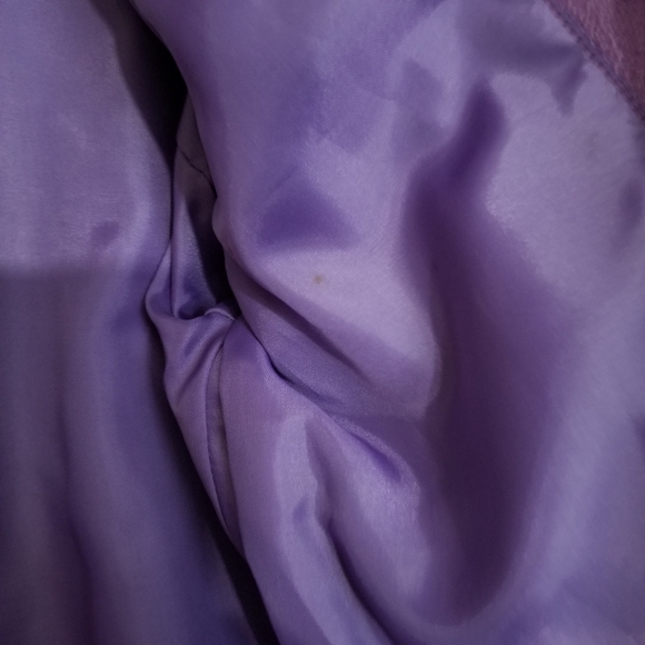 Vintage LA-ROSE Purple Leather Zip Up Jacket Size Small - Picture 14 of 16